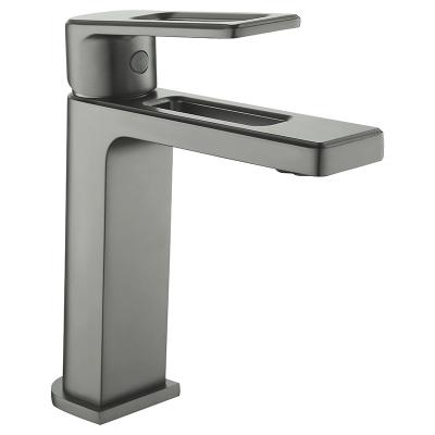 China Metered Faucets Washroom Handle Bathroom Sink Set Brass Basin Mixer Tap for sale