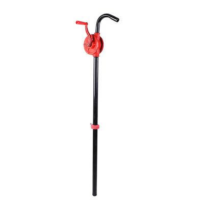 China High quality hardware Hand Rotary Barrel Pump With Red and Black, Oil Transfer Hand Pump, 25mm Oil Pumps for Oil Barrels for sale