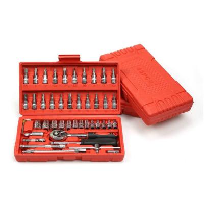 China Auto mechanic Car repair tool Torque wrench set socket wrench set 46 in 1 Auto Repair Kit for sale