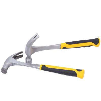 China Multifunctional hammer Wholesale One-piece claw hammer with plastic handle and nail-picking claw hammer for sale