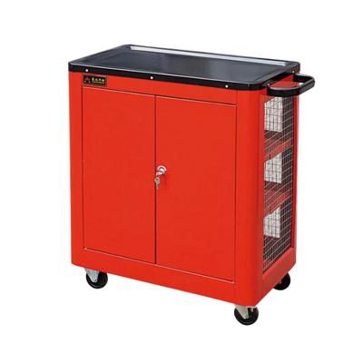 China Movable Fine Tool Trolley Chest Cabinet Three Layers Auto Repair Toolbox Hand Push tool Cabinet Parts cabinet for sale