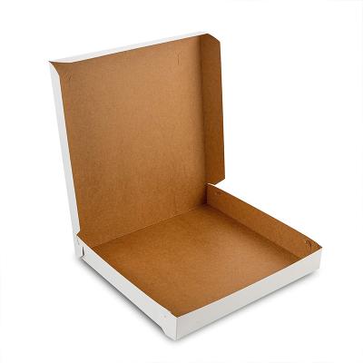 China Recycled Materials Wholesale Custom Print 8 10 12 16 Inch Reusable Carton Pizza Box Takeaway Thin Cardboard Food Packaging Box for sale