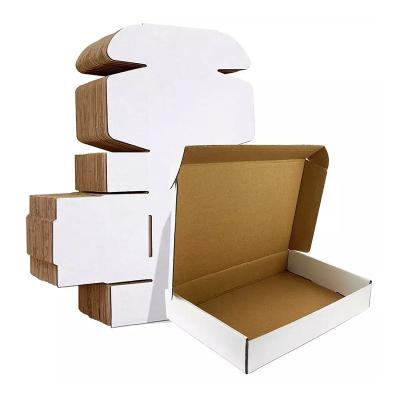 China Recycled Materials Shipping Boxes Corrugated Cardboard Custom Shipping Cardboard Packaging White Advert Box for sale