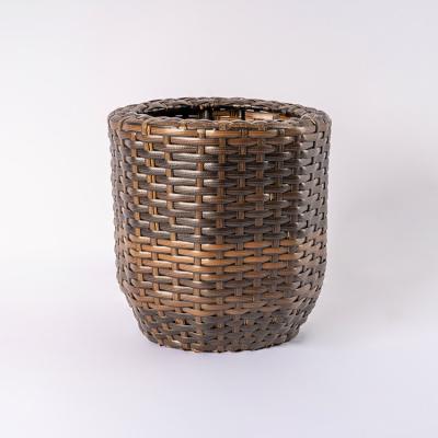 China Universal Bathroom PE Plastic Rattan Storage Basket Small Size for sale