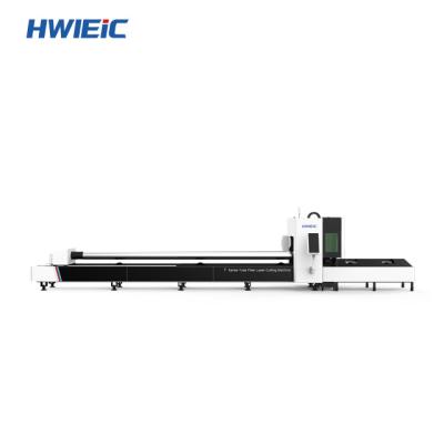 China 3000w Long Power 6m5 Stainless Steel Carbon Steel Aluminum Metal Tube Water Cooled Heavy Duty Fiber Laser Cutting Machine for sale