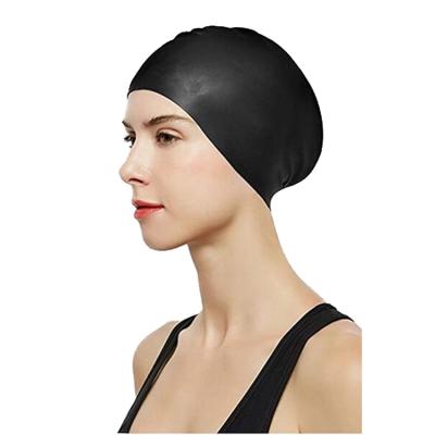 China 100% Pure Hair Free Size Long Size Silicone Swimming Cap Silicone Swimming Cap Adult Custom for sale