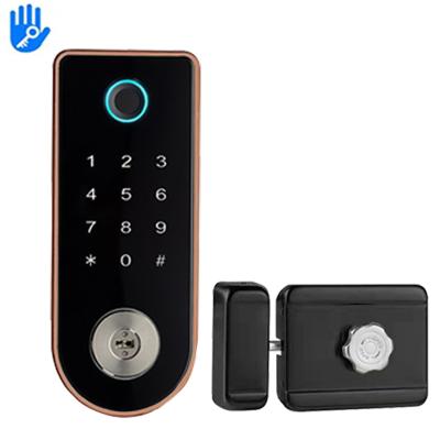 China Home 6-Way Unlock Wireless Electronic Digital Rim Lock for sale