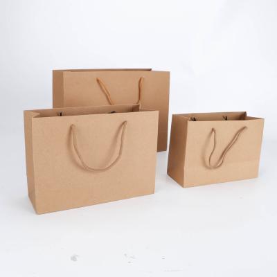 China Custom Logo Recycle Brown Kraft Paper Eco Friendly Disposable Custom Bags With Handles Paper Bag for sale