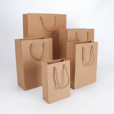 China 2022 Kraft Paper Bags Brown Custom Food Kraft Paper Bags With Handle For Food Take Out Paper Bag for sale