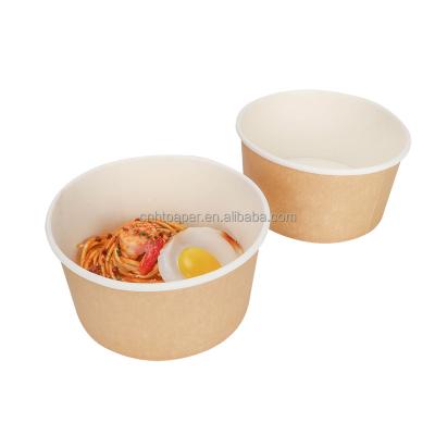 China Wholesale Custom Logo 14oz Disposable Soup Wrapping Paper Salad Bowl With Lid for sale