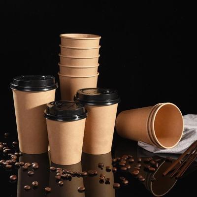 China 16oz Paper Cup Disposable Ripple Wall Coffee Paper Logo Double Walled Custom Cup And Lid for sale