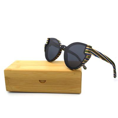 China Fashion SUKI sunglasses Part-specific high-grade bamboo and unisex handmade solid wooden glasses UV400 for sale