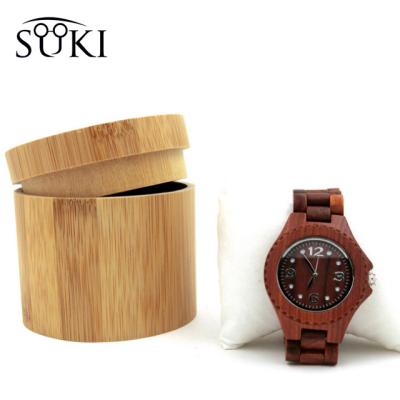 China Eyewear bamboo sunglasses/laser engrave logo watch round box wooden watch case for sale