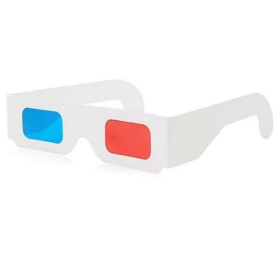 China 3D Movie / 3D Games Watching Promotional Items With Logo Custom Paper Red Blue Cyan Glasses 3D Watch 3D Pictured Glasses for sale