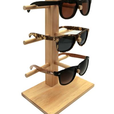 China Sunglasses/Reading Glasses/Optical Glass Sunglasses Holder Bamboo Glasses Display Rack Eyewear Stand Wooden Handmade Natural Bamboo Glasses Display Sunglasses Accessories for sale