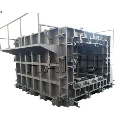 China Double-position concrete vertical vibration production concrete culvert box pipe making machine, precast concrete box culvert for sale