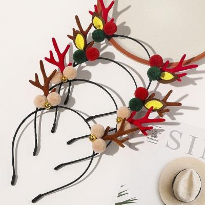 China Super Cute Snowman Hair Accessories Headband Christmas Elks Headband Non-slip Hair Accessory for sale