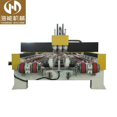 China Building Material Shops 3 Bit Hole Cutting Double Workbench Slate Quartz Marble Cutting Stone Processing Machinery for sale