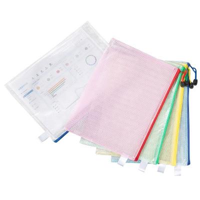 China Wholesale A3/A4/A5/A6/B4/B5/B6 Folder Zipper Lock Waterproof Waterproof Mesh Document Bag for sale