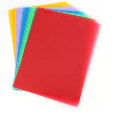 China Clear Document Holder A4 Size PP Pastic Folder Waterproof Sheet Protector L Shape Folder for sale