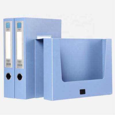 China Eco-friendly File Box Eco-friendly Solid Color PP Size A4 Document Box PP Plastic Archive Box for sale