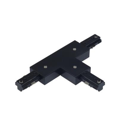 China High Quality Modern Widely Used Light Track 3 Wires Track T Connector Black PC Track Light Accessories for sale