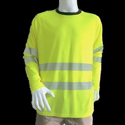 China High Visilibility Custom t shirt uniform hi vis safety cotton polyester reflective shirt for sale