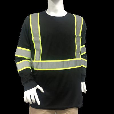 China High Visilibility Protective long sleeve shirt wholesale safety shirts  high visibility black shirt safety workwear for sale