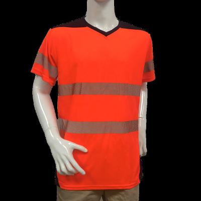 China High Visilibility Custom t shirt uniform hi vis safety cotton polyester reflective shirt for sale