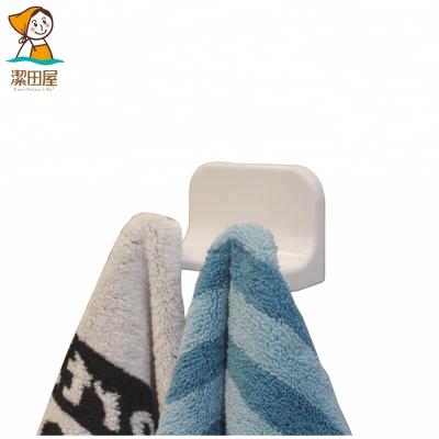 China Homeware Simple Design Hanger Hooks Viable Adhesive Plastic Clothes Towel Hanger for sale