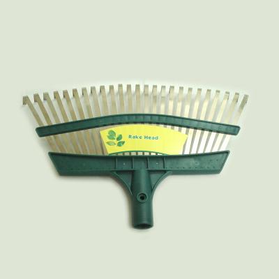 China Garden Rake 25 Tooth Stainless Steel Grass Garden Leaf Rake for sale