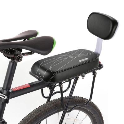 China Single PU Leather Soft Cushion Rear Seat MTB Bicycle Rack Bicycle Rear Seat Kids Bike Kids Seat With Back Rest for sale