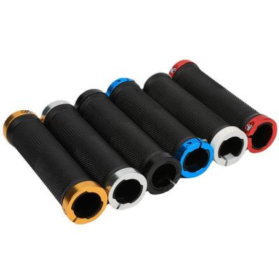 China Mountain Bikes Bike Grips BMX Bike Handbargrips Double Lock Rubber Mountain MTB Bikes Handlebar Grips Non-Slip Cycling Bike Accessories for sale