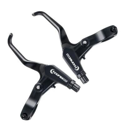 China Lightweight Aluminum Alloy Anti-skid Three-finger Bicycle Brake Lever Line Pulling Bike Brake Lever For MTB Folding Bike for sale