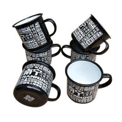 China Sustainable Enamel Drinking Mug New Trending Product Customization Enamel Camping Mugs for sale