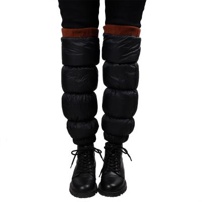 China Down 90% Feather 10% Winter Keep Warmer Leg Cover Red Black Green Down Women Leg Warmers for sale