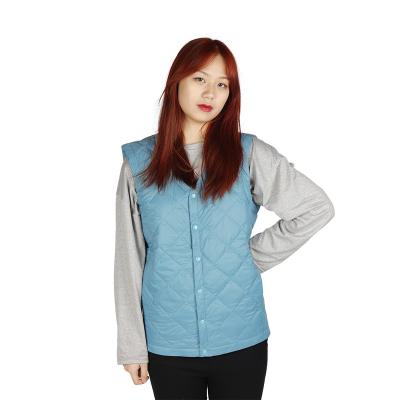 China Anti-Wrinkle Casual Sleeveless V-Neck Down Vest / Vests For Women for sale