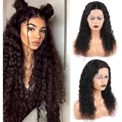 China Water Wave Water Wave Lace Front Wigs Human Hair 24 Inch Water Wave Hair Wigs Pre Plucked 180% Density 13x4 Frontal Wigs for sale