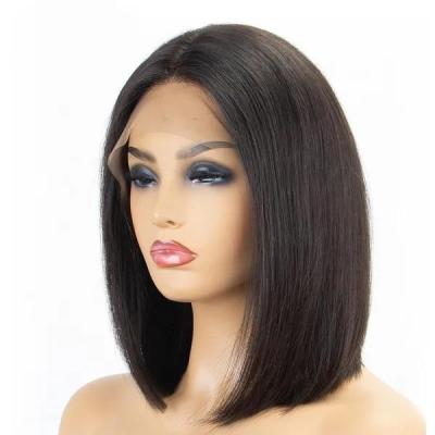 China 2023 New Product Water Wave Short Bob Lace Front Human Hair Wigs For Black Brazilian Remy Hair Lace Wigs For Color Women 8-14 Inch for sale