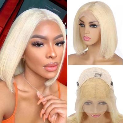 China Other Wholesale Cheap 613 Color BoB Brazilian 13*4 Lace Frontal Wigs For Black Women Straight Hair Short Wigs for sale