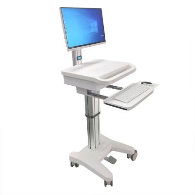 China Chinese Nomad Computer Cart With Wheels And Keyboard Tray Medical Computer Cart for sale