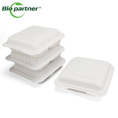 중국 Biodegradable Disposable Food Container Production of Take Away Corn Starch Clamshell 판매용