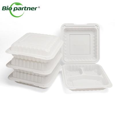 Κίνα Leak Proof Rectangle Plastic Lunch Box for Hinged Clamshell Disposable Food Container προς πώληση