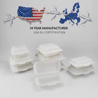 China Single Tier Disposable PP Plastic Takeout Hinged To Go Food Containers for Togo Lunch for sale