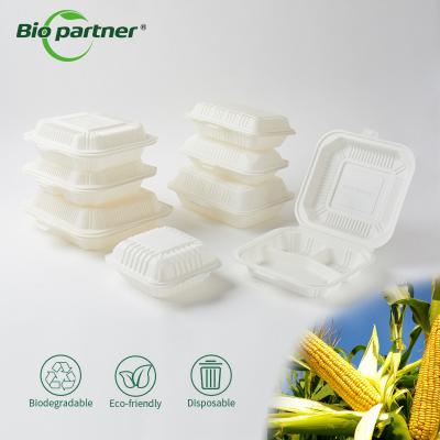 China Biodegradable Custom Order Disposable Food Container for Take Away Clamshell Packaging for sale