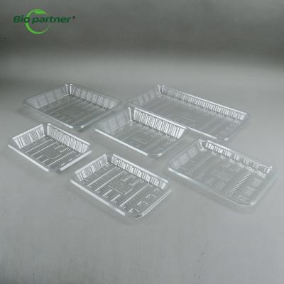 China Frozen Dough Plastic Tray for Supermarket Meat Blister Plastic Food Tray Box Industrial for sale