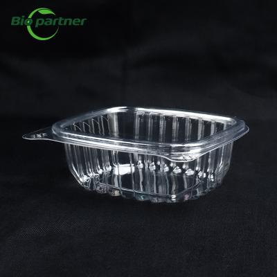 China Customized Color Clear Plastic Folding Box Packaging for Disposable Hinged Container for sale