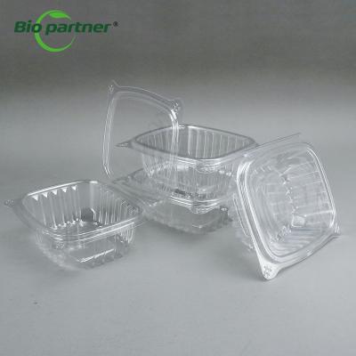 China Customized Plastic Salad Fruit Takeaway Clear Hing Box To Go Packaging Container for sale