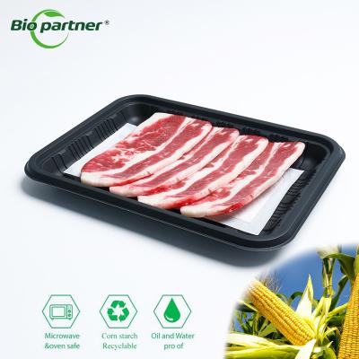 China Disposable Black Plastic Tray for Frozen Meat and Vegetable Packaging Custom Order for sale