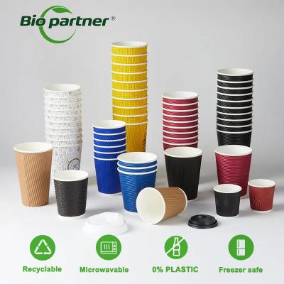 China Plastic Free Home Restaurant Bar Hotel Super Markets Paper Takeout Kraft  Cup with Lids for sale